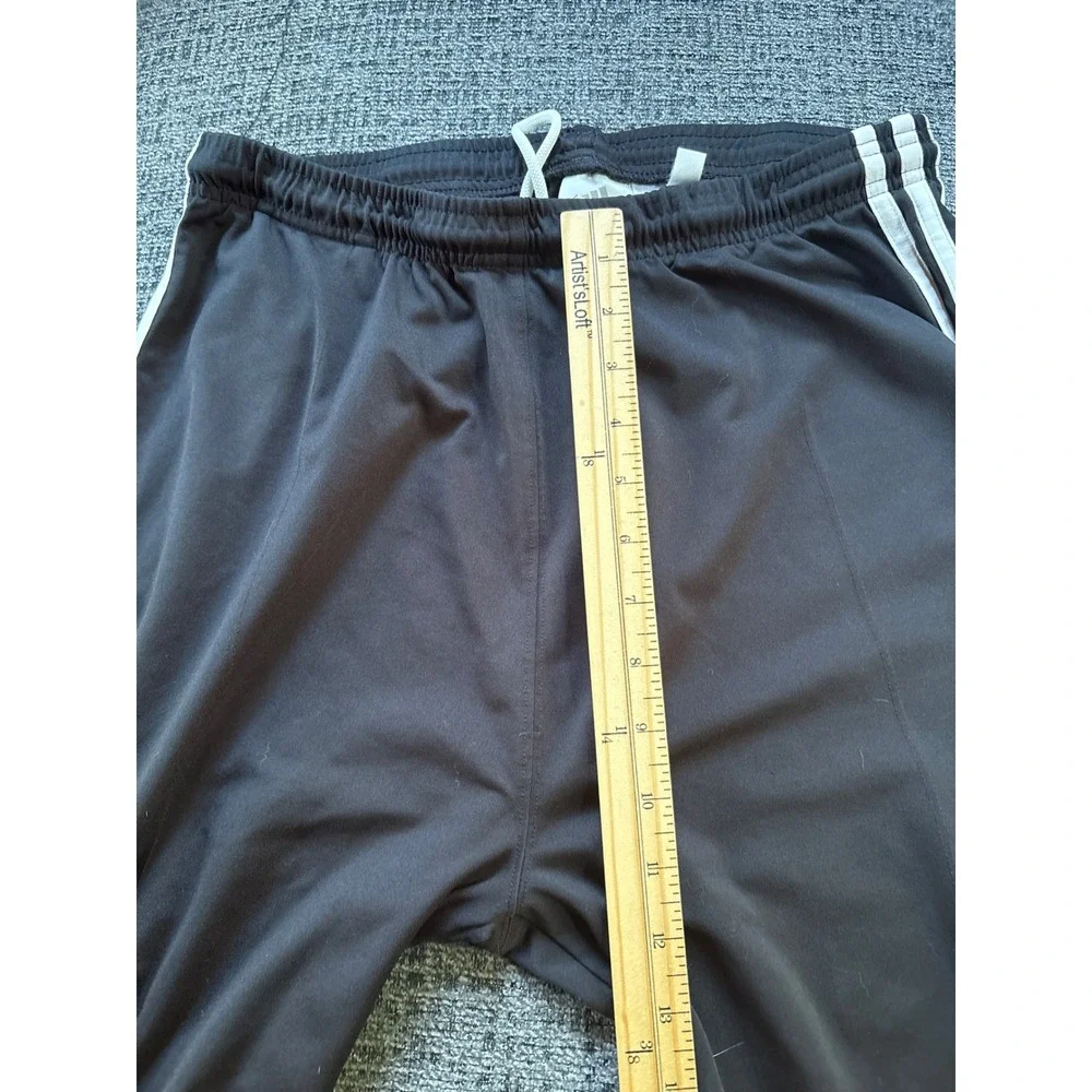 Adidas Mens Black 3-Stripe Track Pants Zipper Cuffs Vintage 2003 AF5001 Size L